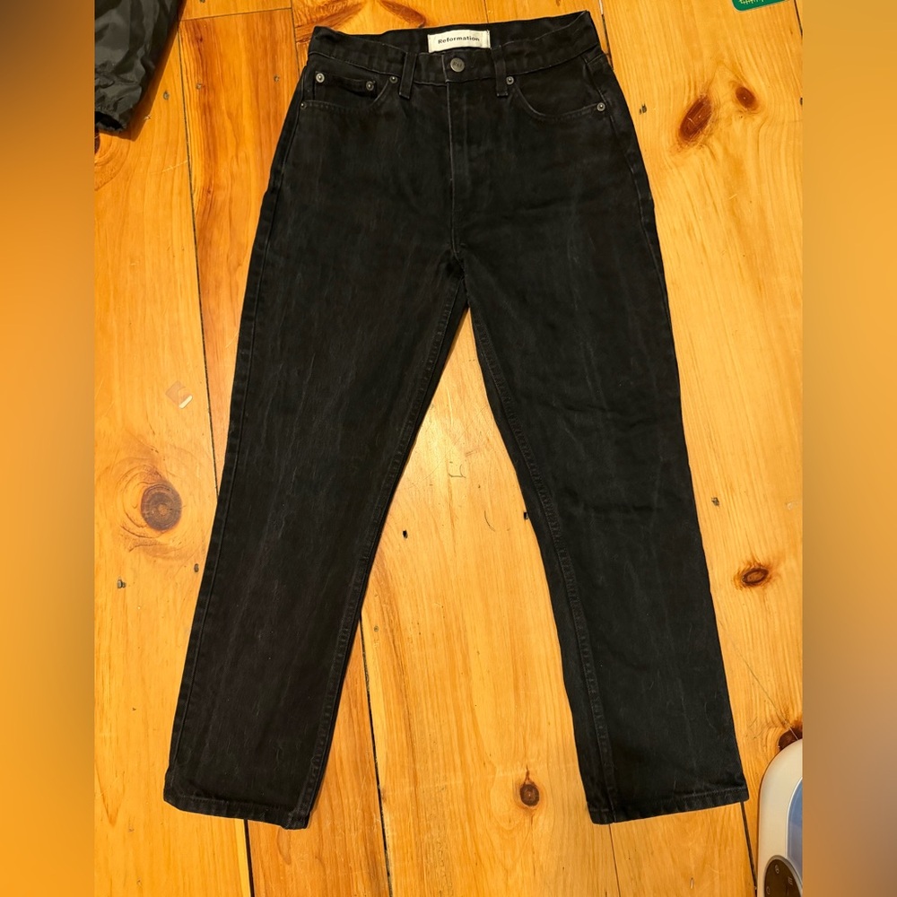 Reformation Julia Crop High Cigarette Jeans